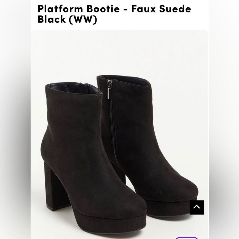 Black Platform Booties Torrid, size 7 wide